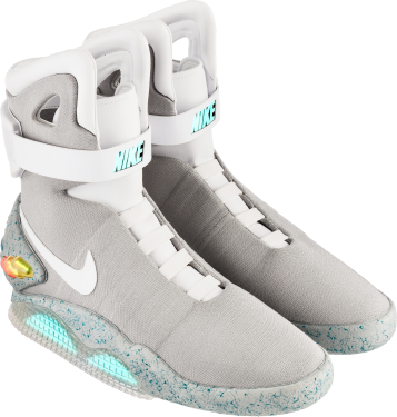 Кроссовки Nike Air Mag, вид спереди под углом
